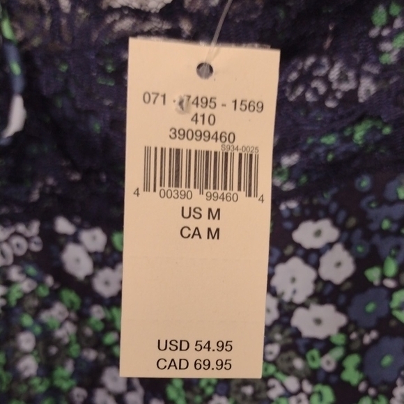 Aerie Blue and Green Floral Lace BabyDoll - Picture 7 of 12